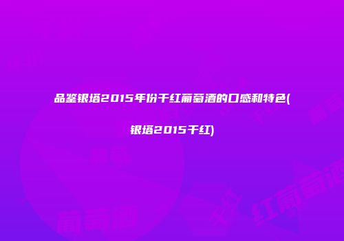 品鉴银塔2015年份干红葡萄酒的口感和特色(银塔2015干红)