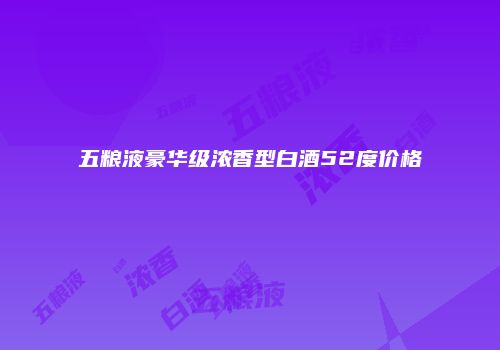 五粮液豪华级浓香型白酒52度价格
