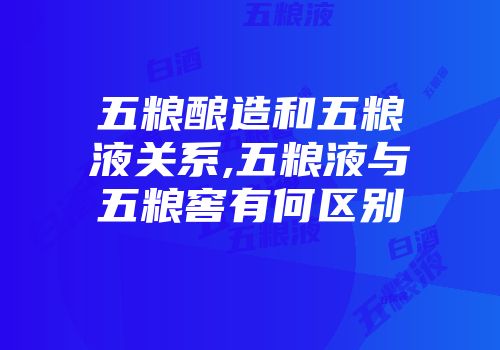五粮酿造和五粮液关系,五粮液与五粮窖有何区别
