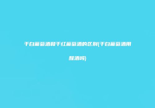 干白葡萄酒和干红葡萄酒的区别(干白葡萄酒用醒酒吗)