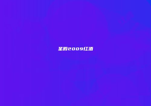 圣殿2009红酒
