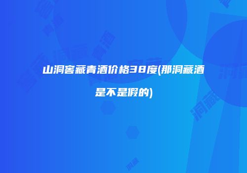 山洞窖藏青酒价格38度(那洞藏酒是不是假的)