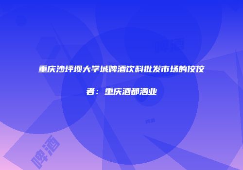 重庆沙坪坝大学城啤酒饮料批发市场的佼佼者：重庆酒都酒业