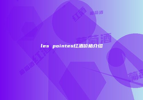 les pointes红酒价格介绍