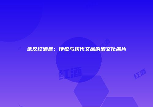 武汉红酒盒：传统与现代交融的酒文化名片