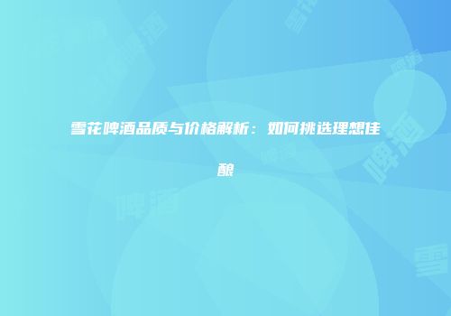 雪花啤酒品质与价格解析：如何挑选理想佳酿
