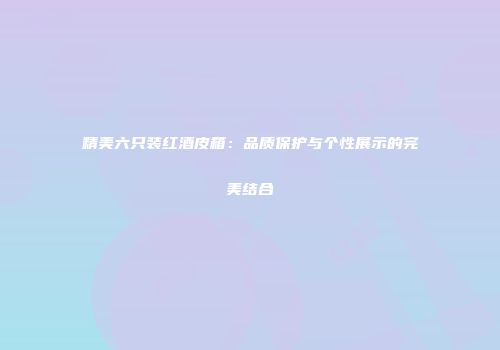 精美六只装红酒皮箱：品质保护与个性展示的完美结合