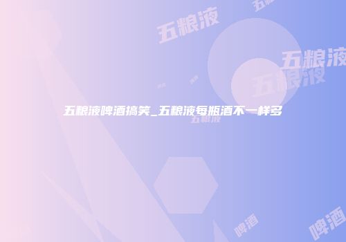 五粮液啤酒搞笑_五粮液每瓶酒不一样多