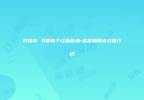 苏维翁 马贝克干红葡萄酒-品鉴和酿造过程介绍