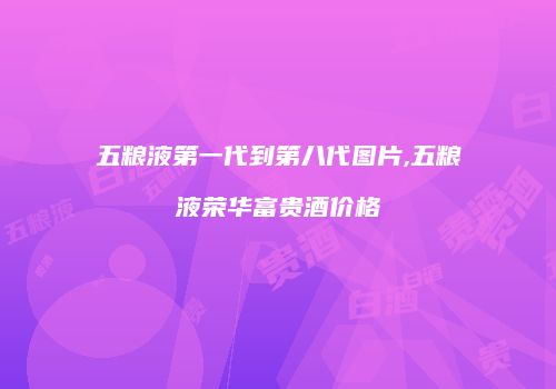 五粮液第一代到第八代图片,五粮液荣华富贵酒价格