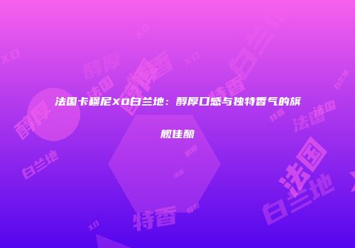 法国卡穆尼XO白兰地：醇厚口感与独特香气的旗舰佳酿
