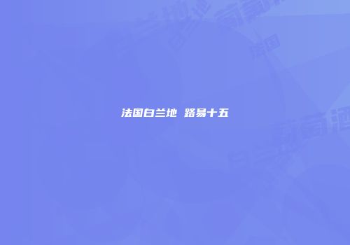 法国白兰地 路易十五