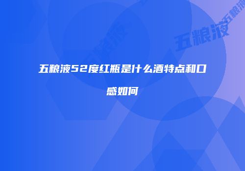 五粮液52度红瓶是什么酒特点和口感如何