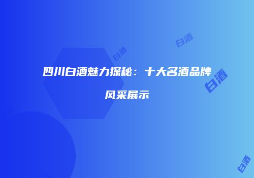 四川白酒魅力探秘：十大名酒品牌风采展示