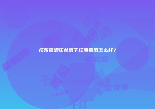托布雷酒庄丝蕾干红葡萄酒怎么样？