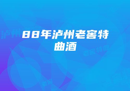 88年泸州老窖特曲酒