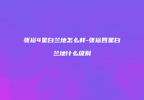 张裕4星白兰地怎么样-张裕四星白兰地什么级别