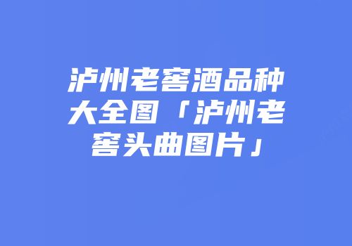 泸州老窖酒品种大全图「泸州老窖头曲图片」