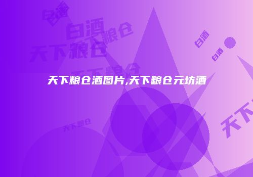 天下粮仓酒图片,天下粮仓元坊酒