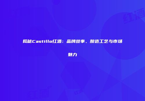 揭秘Castillo红酒：品牌故事、酿造工艺与市场魅力