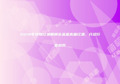 2019年沈阳红酒展销会品鉴高端红酒，介绍行业趋势