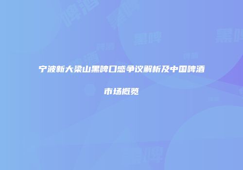 宁波新大梁山黑啤口感争议解析及中国啤酒市场概览