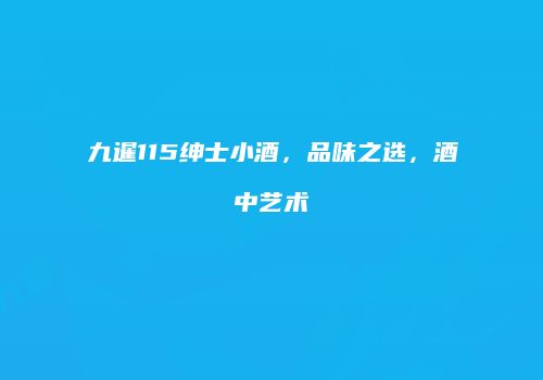 九暹115绅士小酒，品味之选，酒中艺术