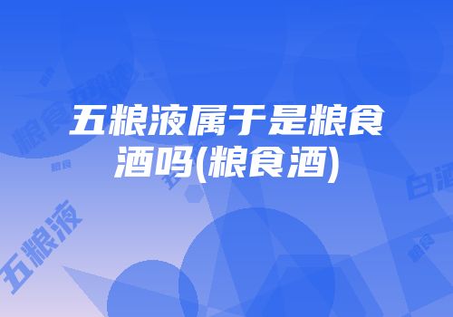 五粮液属于是粮食酒吗(粮食酒)