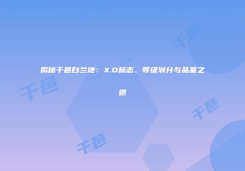 揭秘干邑白兰地：X.O标志、等级划分与品鉴之道