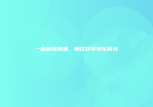 一箱罐装啤酒，畅饮尽享快乐时光