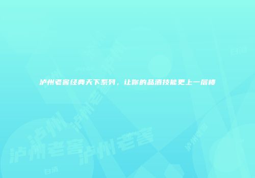 泸州老窖经典天下系列，让你的品酒技能更上一层楼