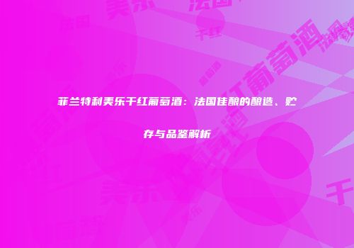 菲兰特利美乐干红葡萄酒：法国佳酿的酿造、贮存与品鉴解析