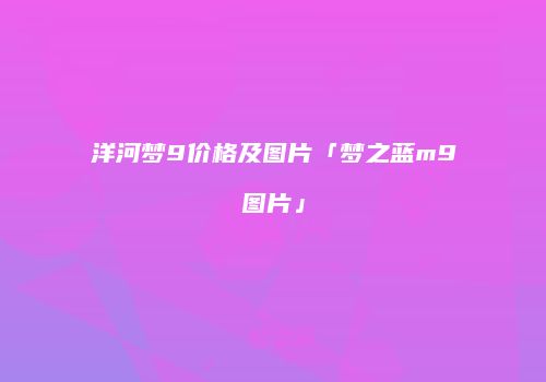洋河梦9价格及图片「梦之蓝m9图片」