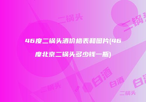 46度二锅头酒价格表和图片(46度北京二锅头多少钱一瓶)