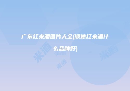 广东红米酒图片大全(顺德红米酒什么品牌好)