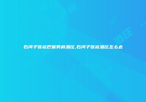 石河子张裕巴保男爵酒庄,石河子张裕酒庄怎么去