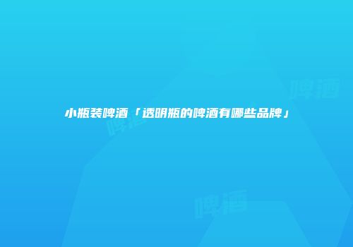 小瓶装啤酒「透明瓶的啤酒有哪些品牌」