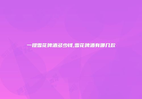 一提雪花啤酒多少钱,雪花啤酒有哪几款
