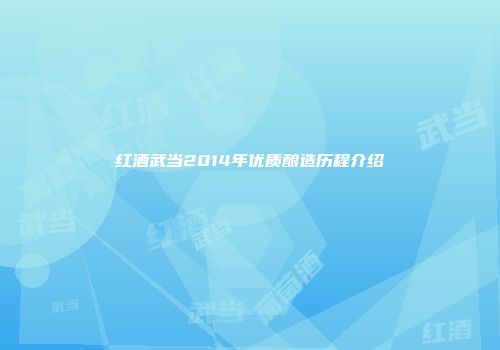 红酒武当2014年优质酿造历程介绍