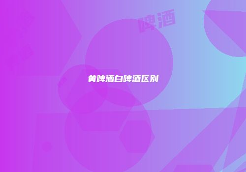 黄啤酒白啤酒区别