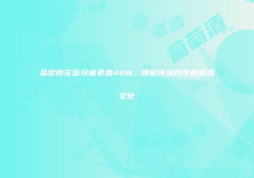 品尝杏花源珍藏老酒A28，领略传承百年的美酒文化