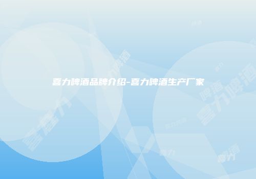 喜力啤酒品牌介绍-喜力啤酒生产厂家