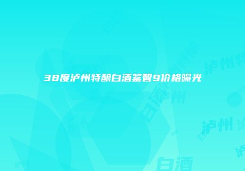 38度泸州特酿白酒鉴智9价格曝光