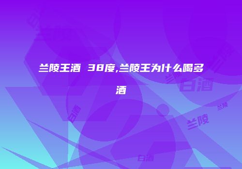 兰陵王酒 38度,兰陵王为什么喝多酒