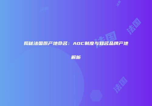 揭秘法国原产地命名：AOC制度与知名品牌产地解析