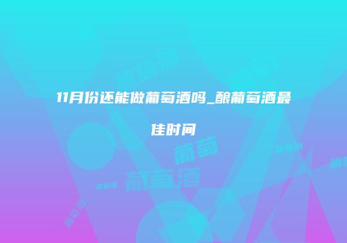 11月份还能做葡萄酒吗_酿葡萄酒最佳时间
