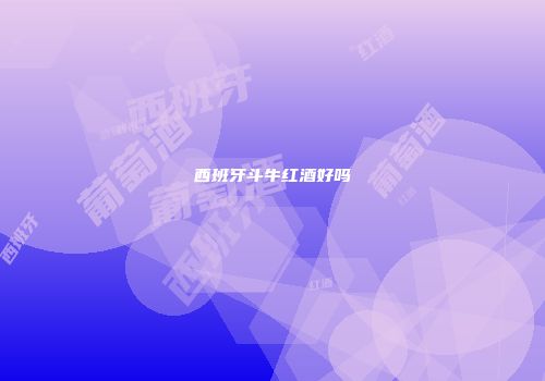 西班牙斗牛红酒好吗