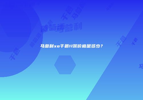 马爹利xo干邑1l装价格是多少？
