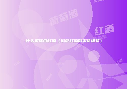 什么菜适合红酒（搭配红酒的美食推荐）