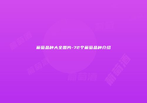 葡萄品种大全图片-72个葡萄品种介绍